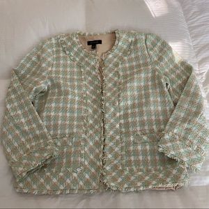 Ann Taylor Fringe Tweed Jacket NWT